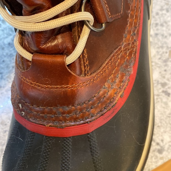 Sorel Caribou Burro Boots Brown Wool Lining NM1873-282 Waterproof Mens 8 - Picture 8 of 8